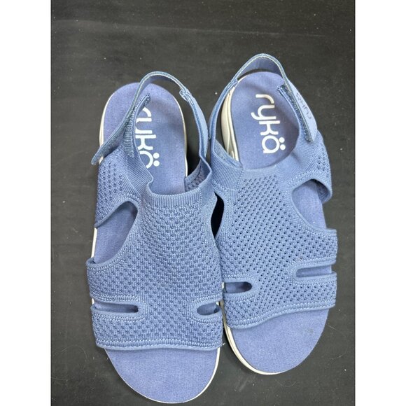Ryka Womens Sport Sandals Blue Size 9.5W wide knit - Picture 3 of 7